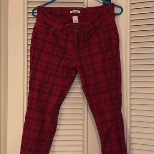 Red Plaid Jeggings
